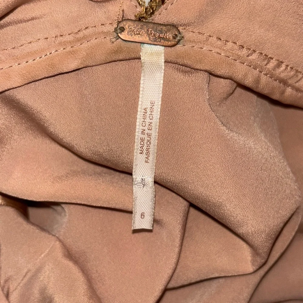 Free people night shimmers mini dress in gold - Picture 5 of 5